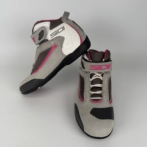 Sidi Gas‎ Lei Women's Motorcycle Riding Shoes Boots Gray Pink EUR38 /US 5.5